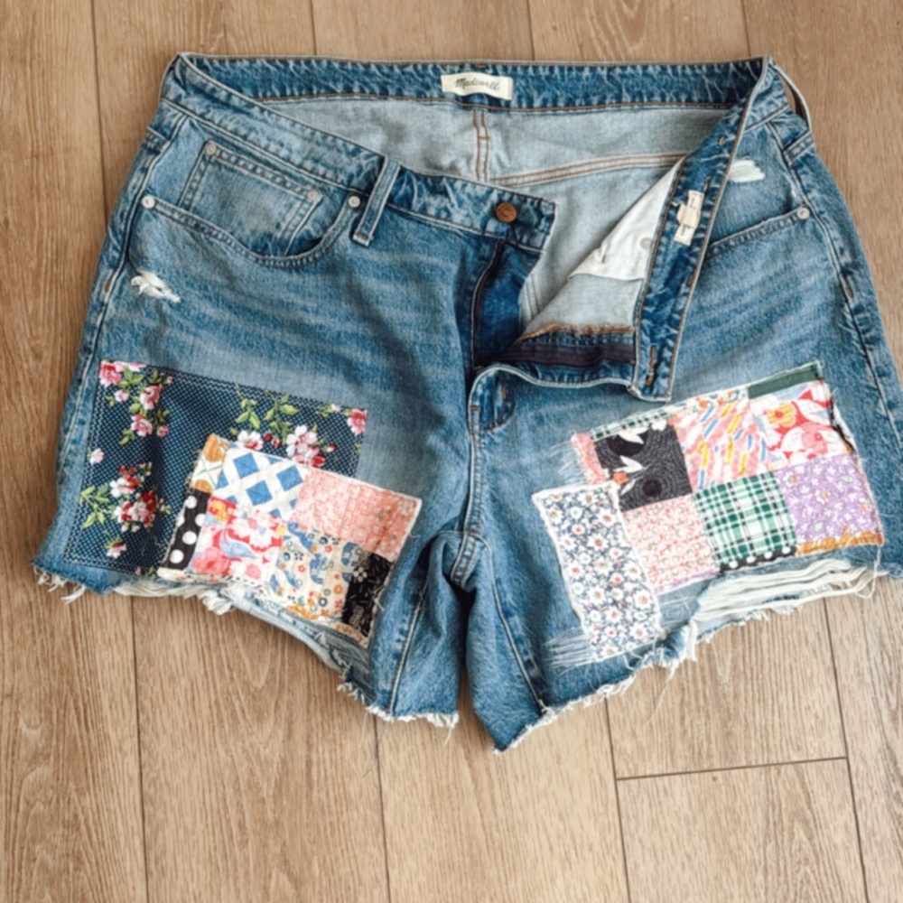Patchwork Denim Shorts madewell